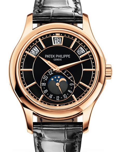 patek philippe rose gold black dial